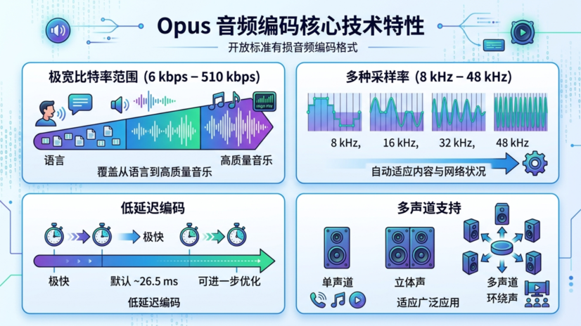 Opus 音频编码的核心技术特点