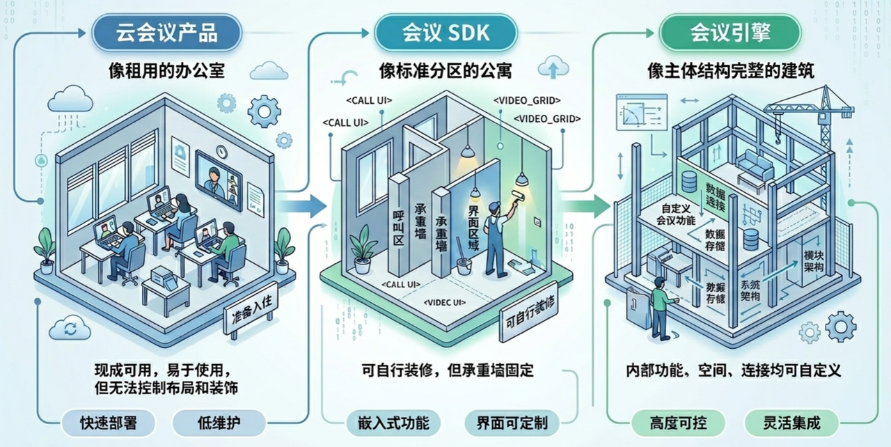 云会议产品、会议SDK和云会议引擎的区别
