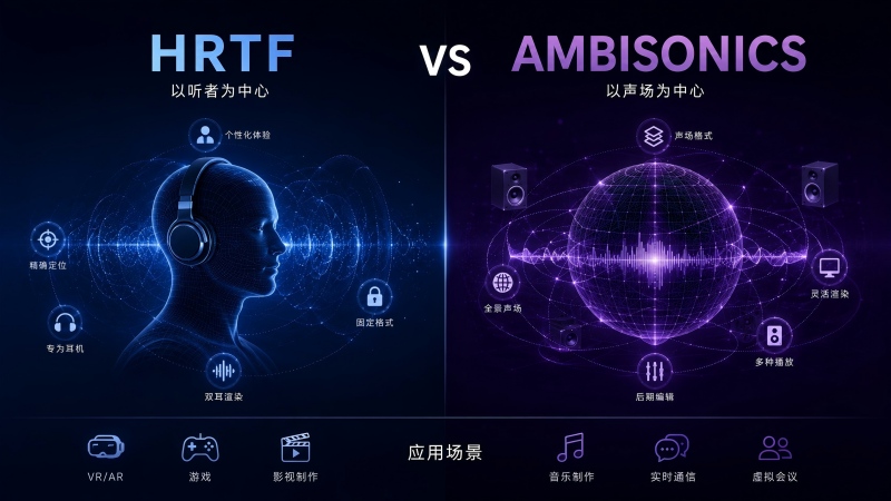 HRTF vs Ambisonics：两种3D音频技术的对比