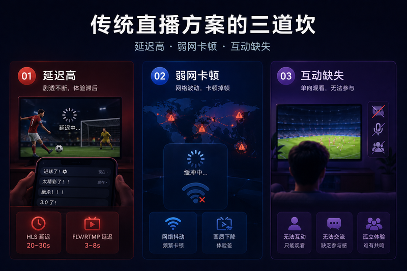 传统直播方案的三道坎