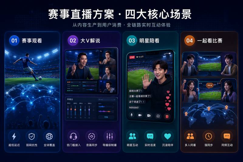 声网赛事直播四个典型场景